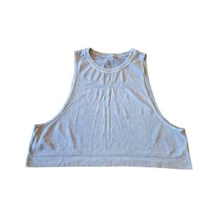 Avocado Light Gray Crop Top Seamless Muscle Tank Womens Size L